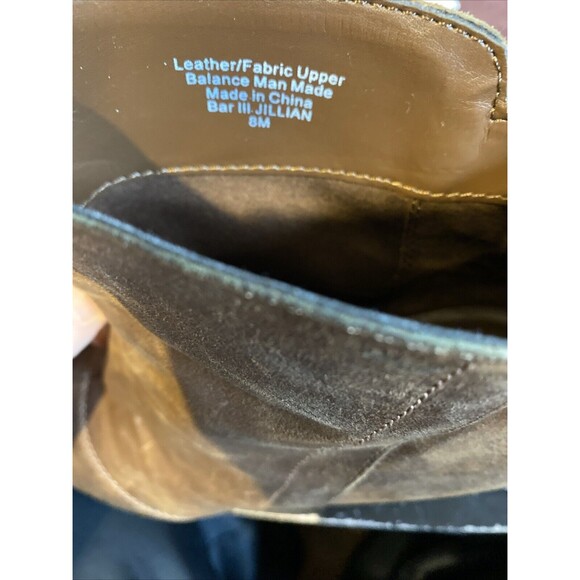 Bar‎ III Jillian Brown Distressed Leather Ankle Boots Heels Women's Size 8m - Picture 6 of 9